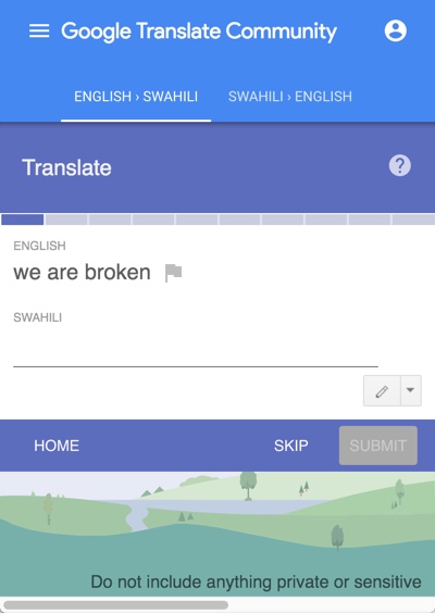 Chart Google Translate